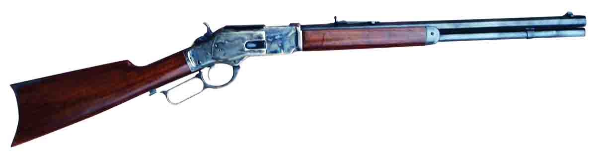 A Cimarron Firearms Uberti Model 1873 Short Rifle .45 Colt was used to test both handloads and factory ammunition.